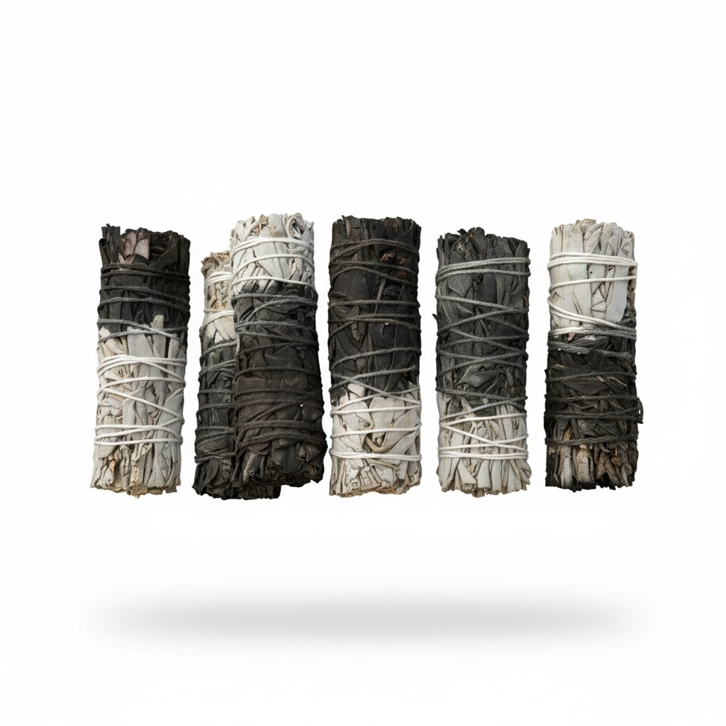 Black & White Sage – 4” Smudge Bundle California