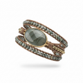Earthstone Gray Wrap Bracelet Handmade