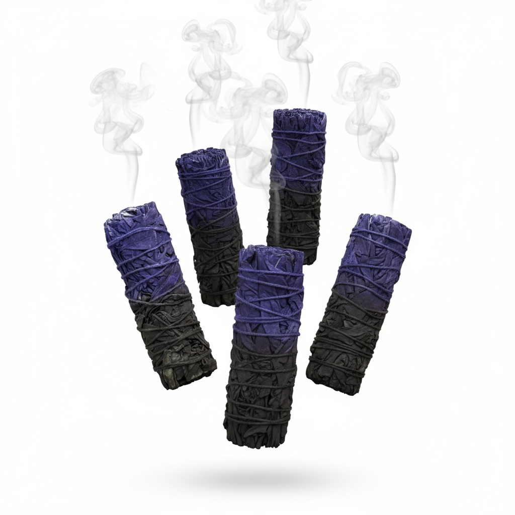 Purple & Black Sage – 4” Smudge Bundle California