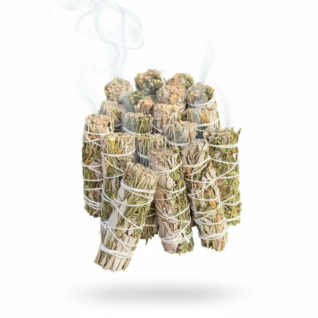 White Sage & Rue – 4” Smudge Bundle California