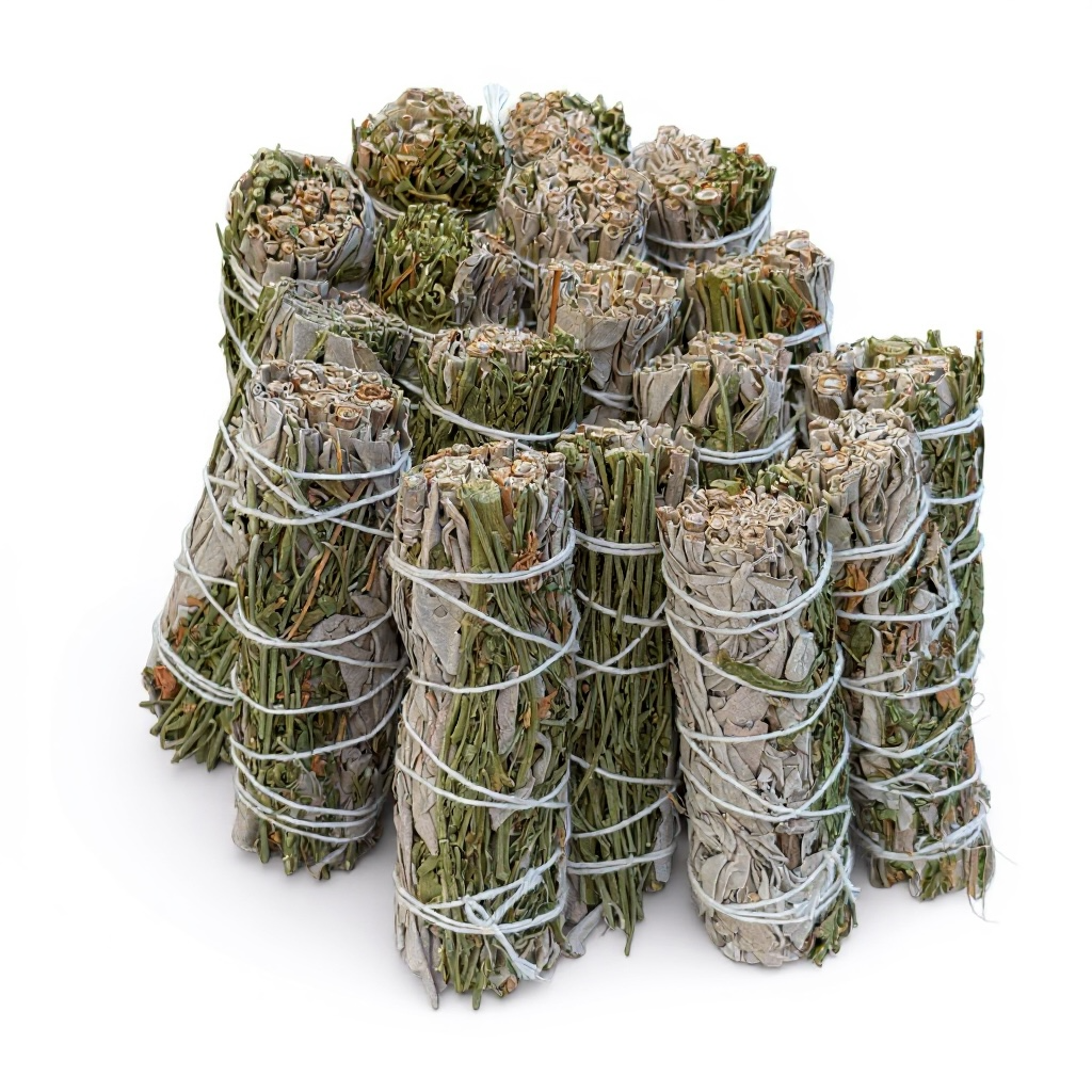White Sage & Rue – 4” Smudge Bundle California
